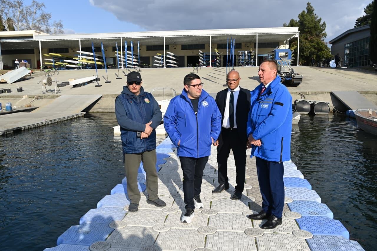 Federasiya prezidentləri Sərsəng su anbarına baxış keçiriblər - FOTOLAR